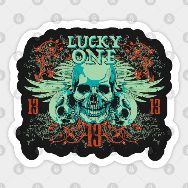 Luck One Sticker by JakeRhodes